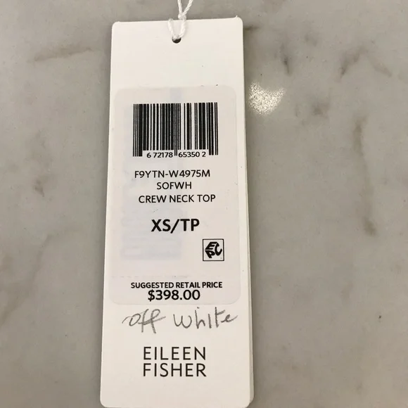 Eileen Fisher 100% Cashmere Off-White Sweater - Picture 5 of 5